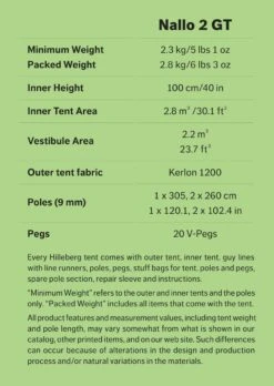 Hilleberg Nallo GT 2 Person Tent 11 Hilleberg Nallo GT 2 Person Tent -Outdoor Camping Store hilleberg nallo2gt factbox