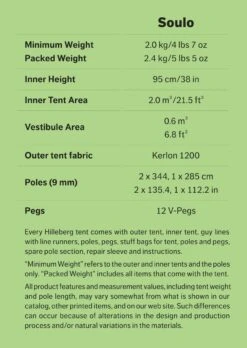 Hilleberg Soulo 1 Person Tent -Outdoor Camping Store hilleberg soulo factbox