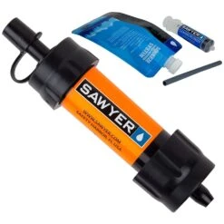 Sawyer Mini Water Filtration System -Outdoor Camping Store sawyer mini water filtration system orange